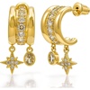 image:imageCicy Bell Gold Earrings For Women 18k Gold Plated Triple Dangle EarringsStyle IGold