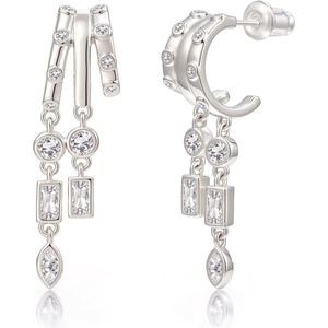 image:imageCicy Bell Gold Earrings For Women 18k Gold Plated Triple Dangle EarringsStyle FWhite Gold