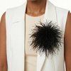 image:imageCicy Bell Ostrich Feather Brooch Pin For Women Large Floral Lapel PinsBlack