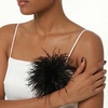 image:imageCicy Bell Ostrich Feather Brooch Pin For Women Large Floral Lapel PinsBlack