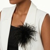 image:imageCicy Bell Ostrich Feather Brooch Pin For Women Large Floral Lapel PinsFeather black