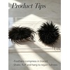 image:imageCicy Bell Ostrich Feather Brooch Pin For Women Large Floral Lapel PinsFeather black