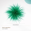 image:imageCicy Bell Ostrich Feather Brooch Pin For Women Large Floral Lapel PinsGreen