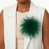image:imageCicy Bell Ostrich Feather Brooch Pin For Women Large Floral Lapel PinsGreen