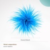 image:imageCicy Bell Ostrich Feather Brooch Pin For Women Large Floral Lapel PinsLake Blue