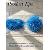 image:imageCicy Bell Ostrich Feather Brooch Pin For Women Large Floral Lapel PinsLake Blue