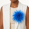 image:imageCicy Bell Ostrich Feather Brooch Pin For Women Large Floral Lapel PinsLake Blue
