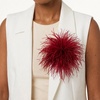 image:imageCicy Bell Ostrich Feather Brooch Pin For Women Large Floral Lapel PinsRed
