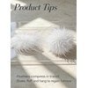 image:imageCicy Bell Ostrich Feather Brooch Pin For Women Large Floral Lapel PinsWhite