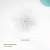 image:imageCicy Bell Ostrich Feather Brooch Pin For Women Large Floral Lapel PinsWhite