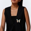 image:imageCicy Bell Womens Butterfly Flower Brooch Pin Enamel Rhinestone Lapel PinsGoldB