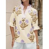 image:imageCicy Bell Womens Summer Floral Blouses Puff Ruffle Sleeve Shirts Boho TopsCreamy White