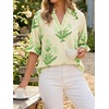 image:imageCicy Bell Womens Summer Floral Blouses Puff Ruffle Sleeve Shirts Boho TopsCyanblue