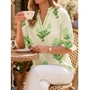 image:imageCicy Bell Womens Summer Floral Blouses Puff Ruffle Sleeve Shirts Boho TopsCyanblue