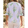 image:imageCicy Bell Womens Summer Floral Blouses Puff Ruffle Sleeve Shirts Boho TopsLight Purple