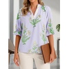 image:imageCicy Bell Womens Summer Floral Blouses Puff Ruffle Sleeve Shirts Boho TopsLight Purple
