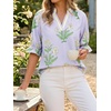 image:imageCicy Bell Womens Summer Floral Blouses Puff Ruffle Sleeve Shirts Boho TopsLight Purple