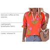 image:imageCicy Bell Womens Summer Floral Blouses Puff Ruffle Sleeve Shirts Boho TopsOrange