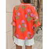 image:imageCicy Bell Womens Summer Floral Blouses Puff Ruffle Sleeve Shirts Boho TopsOrange