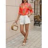 image:imageCicy Bell Womens Summer Floral Blouses Puff Ruffle Sleeve Shirts Boho TopsOrange