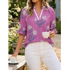 image:imageCicy Bell Womens Summer Floral Blouses Puff Ruffle Sleeve Shirts Boho TopsPink