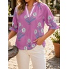 image:imageCicy Bell Womens Summer Floral Blouses Puff Ruffle Sleeve Shirts Boho TopsPink