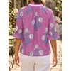 image:imageCicy Bell Womens Summer Floral Blouses Puff Ruffle Sleeve Shirts Boho TopsPink