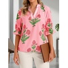 image:imageCicy Bell Womens Summer Floral Blouses Puff Ruffle Sleeve Shirts Boho TopsRose Pink