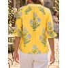 image:imageCicy Bell Womens Summer Floral Blouses Puff Ruffle Sleeve Shirts Boho TopsYellow