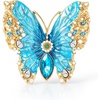 image:imageCicy Bell Womens Butterfly Flower Brooch Pin Enamel Rhinestone Lapel PinsGoldA