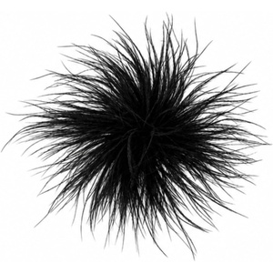 image:imageCicy Bell Ostrich Feather Brooch Pin For Women Large Floral Lapel PinsBlack