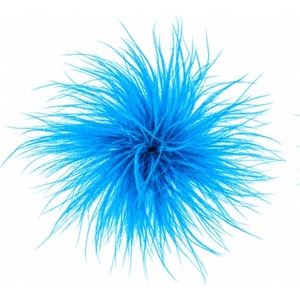 image:imageCicy Bell Ostrich Feather Brooch Pin For Women Large Floral Lapel PinsLake Blue
