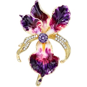 image:imageCicy Bell Womens Butterfly Flower Brooch Pin Enamel Rhinestone Lapel PinsGoldD