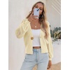 image:imageCicy Bell Womens Cropped Crochet Cardigan Casual Mesh Knit Sweater Cover UpApricot