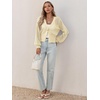 image:imageCicy Bell Womens Cropped Crochet Cardigan Casual Mesh Knit Sweater Cover UpApricot