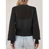 image:imageCicy Bell Womens Cropped Crochet Cardigan Casual Mesh Knit Sweater Cover UpBlack