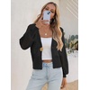 image:imageCicy Bell Womens Cropped Crochet Cardigan Casual Mesh Knit Sweater Cover UpBlack