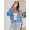 image:imageCicy Bell Womens Cropped Crochet Cardigan Casual Mesh Knit Sweater Cover UpBlue