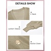 image:imageCicy Bell Womens Cropped Crochet Cardigan Casual Mesh Knit Sweater Cover UpKhaki
