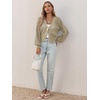 image:imageCicy Bell Womens Cropped Crochet Cardigan Casual Mesh Knit Sweater Cover UpKhaki