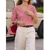 image:imageCicy Bell Womens Pullover Sweaters Lapel Collar V Neck Long Sleeve SweaterBean Paste