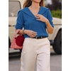 image:imageCicy Bell Womens Pullover Sweaters Lapel Collar V Neck Long Sleeve SweaterDark Blue