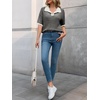 image:imageCicy Bell Womens Striped Cropped Sweaters Short Sleeve Knit Fall PulloverBlack
