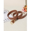 image:imageCicy Bell Womens Leather Belts for Jeans Pants Business with Gold BuckleBrown