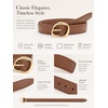 image:imageCicy Bell Womens Leather Belts for Jeans Pants Business with Gold BuckleBrown