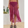 image:imageCicy Bell Womens Lace Maxi Skirt Summer Festival Outfit Sexy Beach Cover upBurgundy