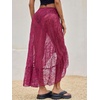 image:imageCicy Bell Womens Lace Maxi Skirt Summer Festival Outfit Sexy Beach Cover upBurgundy