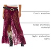 image:imageCicy Bell Womens Lace Maxi Skirt Summer Festival Outfit Sexy Beach Cover upBurgundy