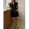 image:imageCicy Bell Womens Ruffle Cap Sleeve Sweatshirt Dress Summer Mini DressesBlack