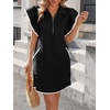 image:imageCicy Bell Womens Ruffle Cap Sleeve Sweatshirt Dress Summer Mini DressesBlack